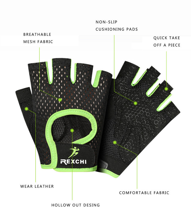 Treening Tõstmine Treeningkindad Naistele Meestele Fitness Sport Kehaehitus Võimlemine Käepidemed Jõusaal Käe peopesa randmekaitse