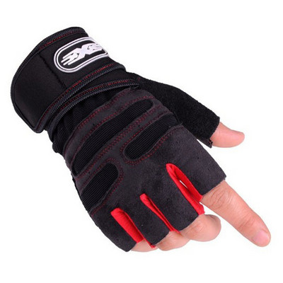 Muške fitness rukavice za trening u teškim kategorijama Bodybuilding rukavice s pola prsta Neklizajuće produžene potpore za zglobove Sportovi za dizanje utega