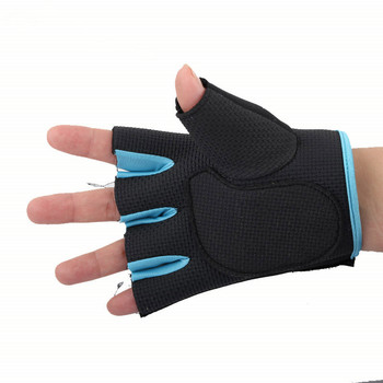 Многоцветни Жени Мъже Фитнес Упражнения Тренировка Фитнес зала Спортни ръкавици с половин пръст Ръкавици за фитнес тренировка Туристически ръкавици