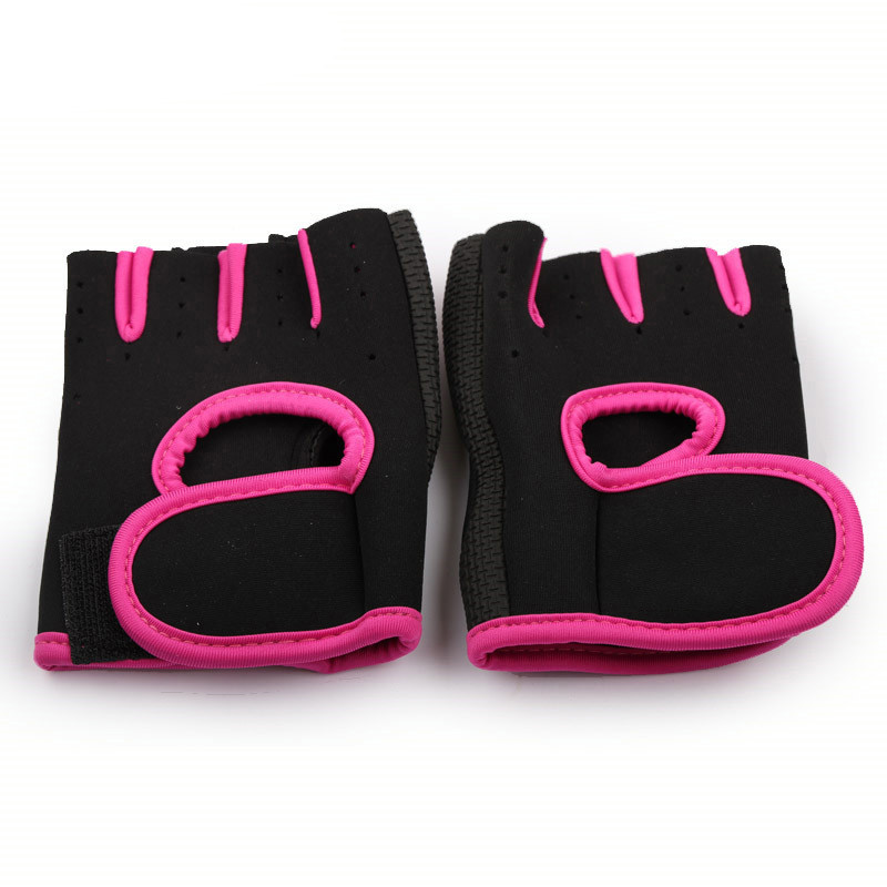 Multicolore Femei Bărbați Fitness Exercițiu Antrenament Fitness Sală Sport Mănuși cu jumătate de deget Sală de antrenament Mănuși de drumeție