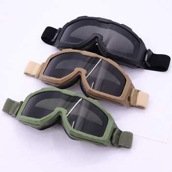 Нови тактически очила против замъгляване 3 лещи Ветроустойчиви военни армейски ловни очила за стрелба на открито CS игри Еърсофт пейнтбол очила