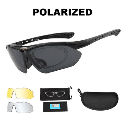 Ochelari cu 3 lentile antiexplozive, pentru vânătoare, pentru tir, polarizați, ochelari tactici militari, sporturi în aer liber, paintball, airsoft, ochelari