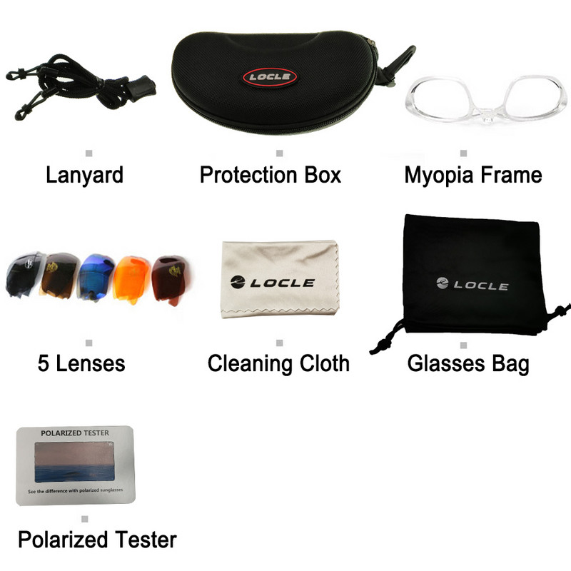 LOCLE UV400 Γυαλιά Πεζοπορίας Polarized Γυαλιά ηλίου Ανδρικά γυαλιά σκοποβολής Τακτικής σκοποβολής Ψάρεμα Αναρρίχηση Αθλητικά γυαλιά ποδηλασίας Γυαλιά ηλίου