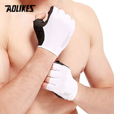 AOLIKES 1 Pair Αντιολισθητικά Γάντια Γυμναστηρίου Body Building Προπόνηση Αθλητικός αλτήρας Fitness Άσκηση για άρση βαρών