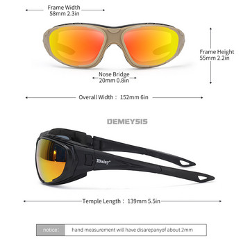 Външни тактически поляризирани очила Военни армейски очила за стрелба с 4 лещи Колоездене Туризъм Мотоциклетни защитни очила