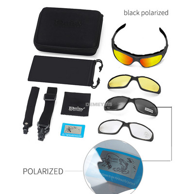 Γυαλιά σκοποβολής Στρατιωτικού Στρατού εξωτερικού χώρου Tactical Polarized Glasses με 4 φακούς Γυαλιά ασφαλείας μοτοσικλέτας πεζοπορίας