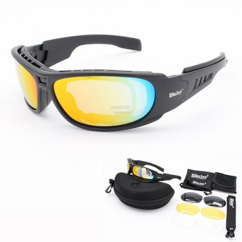 Polarized Tactical Glasses Outdoor Sport Γυαλιά κυνηγιού σκοποβολής Airsoft με 4 εναλλάξιμους φακούς Army Hiking γυαλιά ηλίου