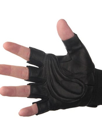 Δερμάτινο γυμναστήριο Αθλητικά άρση βαρών Ανδρικά γάντια γυμναστικής γάντια χοντρό μισό δάχτυλο καλοκαιρινό γάντι ανθεκτικό