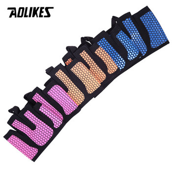 AOLIKES Gym Fitness Half Finger Gloves Men Women for Crossfit Workout Glove Power Weight Lifting Bodybuilding Hand Protector