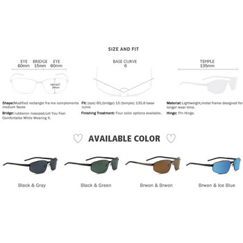 MAXJULI Ανδρικά γυαλιά ηλίου Polarized Fashion Metal Pilot Ψάρεμα Αθλητικά γυαλιά ηλίου Ultralight Driving Γυναικεία γυαλιά UV400 MJ8015