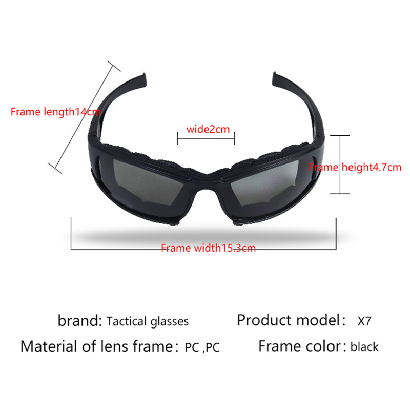 JSJM Airsoft taktikai szemüveg polarizált 4 lencsés szélálló porálló lövöldözős motorkerékpár hegymászó szemüveg CS biztonságos védelem