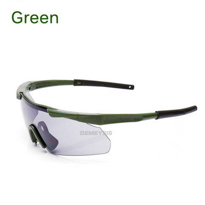 Γυαλιά Tactica με 3 εναλλάξιμους φακούς Army Eye Protection για γυαλιά ασφαλείας πεζοπορίας σκοπευτηρίου Airsoft Paintball