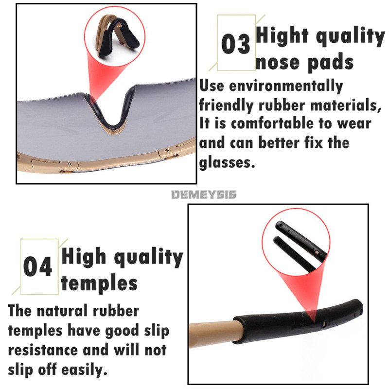 Γυαλιά Tactica με 3 εναλλάξιμους φακούς Army Eye Protection για γυαλιά ασφαλείας πεζοπορίας σκοπευτηρίου Airsoft Paintball