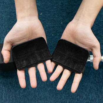 Кожени тренировъчни ръкавици за вдигане на тежести Защита на дланите Жени Мъже Фитнес Спорт Гимнастика Дръжки Набирания Тренировка за вдигане на тежести