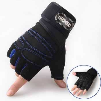 Νέα γάντια ανύψωσης βαρών με μισό δάχτυλο Γυμναστήριο Γυμναστήριο Προπόνηση βαρέων βαρών ανδρικής προπόνησης Γάντια άρσης βαρών περιτυλίγματος καρπού