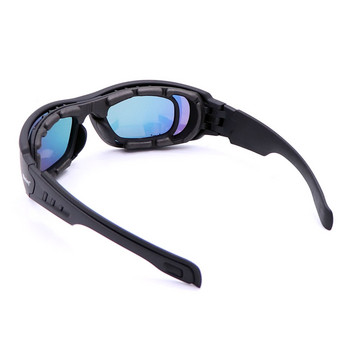 Daisy C6 Polarized Glasses CS Army Tactical Motorcycle Hunting Shooting Airsoft Αλεξίσφαιρα στρατιωτικά γυαλιά με 4 φακούς