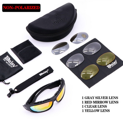 Daisy C6 Ochelari polarizați CS Army Tactical Motocicletă Vânătoare Tragere Airsoft Ochelari militari antiglonț cu 4 lentile