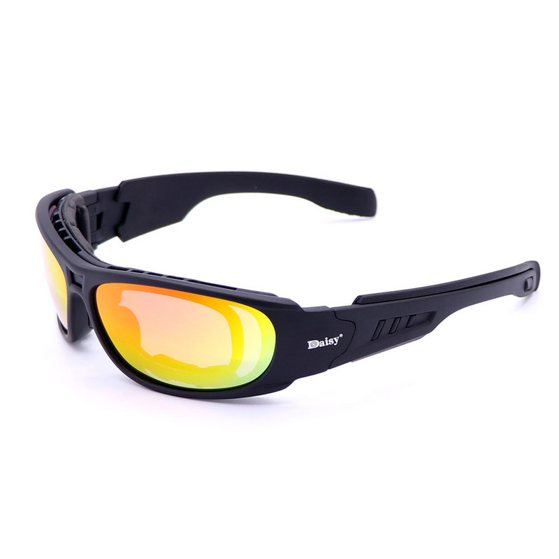 Daisy C6 Ochelari polarizați CS Army Tactical Motocicletă Vânătoare Tragere Airsoft Ochelari militari antiglonț cu 4 lentile