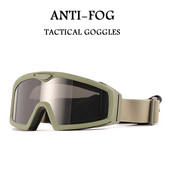 ΝΕΑ Γυαλιά Tactical Military Anti-Fog Shooting Goglsses 3 Lens UV400 Αντιανεμικά Paintball Ανδρικά και Γυναικεία Γυαλιά Tactical CS