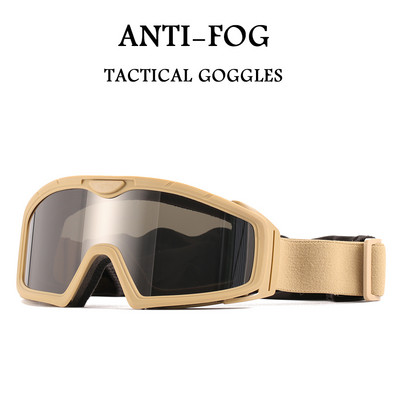 ΝΕΑ Γυαλιά Tactical Military Anti-Fog Shooting Goglsses 3 Lens UV400 Αντιανεμικά Paintball Ανδρικά και Γυναικεία Γυαλιά Tactical CS