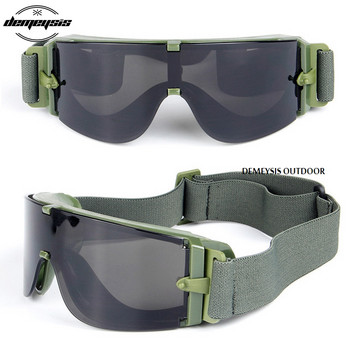 X800 Military Goggles 3 Lensses Tactical Army Sunglasses Paintball Airsoft Hunting Combat Tactical Hiking