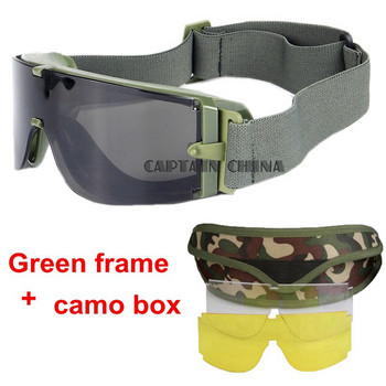X800 Военни очила 3 лещи Тактически армейски слънчеви очила Пейнтбол Страйкбол Лов Бойни Тактически туризъм очила