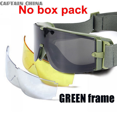 X800 Military Goggles 3 Lensses Tactical Army Sunglasses Paintball Airsoft Hunting Combat Tactical Hiking