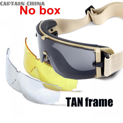 X800 Military Goggles 3 Lensses Tactical Army Sunglasses Paintball Airsoft Hunting Combat Tactical Hiking