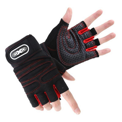 1 paar Fitnesskindaid Randme poolsõrme kangiga varustus Tõstmine õues Mehed Kvaliteetsed Spordikindad Kõrgrattasõit Sued X7M0