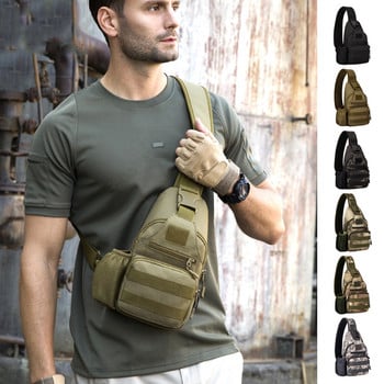 Στρατιωτική τακτική τσάντα ώμου με θήκη μπουκαλιού Τσάντα στήθους γραμμής USB Στρατού Πακέτο αναρρίχησης για ταξίδι σε εξωτερικό χώρο