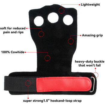 Δερμάτινες λαβές γυμναστικής άρσης βαρών προπόνηση γυμναστικής γάντια παλάμης προστασίας καρπού περιτύλιγμα γυμναστικής προπόνησης φουσκάλες χεριών