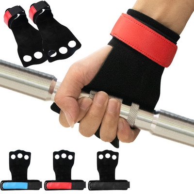 Кожени гимнастически ръкохватки Тренировка за вдигане на тежести Ръкавици за гимнастика Защита на дланта Обвивка на китката Фитнес обучение Мехури по ръцете