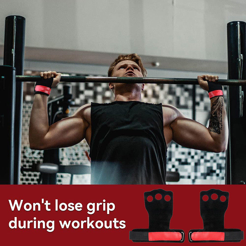 Δερμάτινες λαβές γυμναστικής άρσης βαρών προπόνηση γυμναστικής γάντια παλάμης προστασίας καρπού περιτύλιγμα γυμναστικής προπόνησης φουσκάλες χεριών