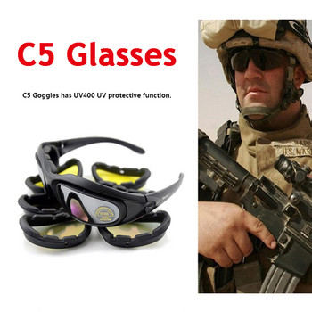 Tactical Daisy C5 Polarized Glasses Airsoft Paintball Shooting Military Goggles Outdoor Hiking Protective Army Ανδρικά γυαλιά ηλίου