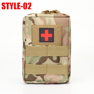 Τσάντα παραλλαγής εξωτερικού χώρου Tactical Army Αθλητική θήκη ζώνης μέσης Nylon EDC Hunting Molle τσάντες σε κιτ πρώτων βοηθειών πλάτης Ιατρική θήκη