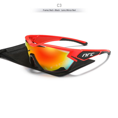 Punase peegelobjektiiviga Maastikuratta NRC rattaprillid Meeste Jalgratta Spordi Päikeseprillid MTB Rattasõiduprillid Naise UV400