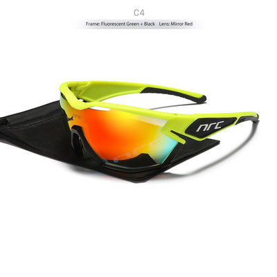 Punase peegelobjektiiviga Maastikuratta NRC rattaprillid Meeste Jalgratta Spordi Päikeseprillid MTB Rattasõiduprillid Naise UV400