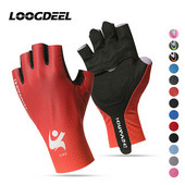 LOOGDEEL Muškarci Ženske fitness rukavice s pola prstiju Prozračne protuklizne fitness rukavice za dizanje utega s vodoravnom šipkom