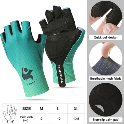 LOOGDEEL Muškarci Ženske fitness rukavice s pola prstiju Prozračne protuklizne fitness rukavice za dizanje utega s vodoravnom šipkom