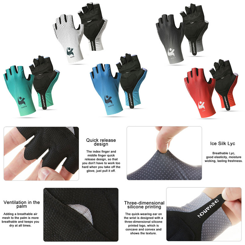 LOOGDEEL Muškarci Ženske fitness rukavice s pola prstiju Prozračne protuklizne fitness rukavice za dizanje utega s vodoravnom šipkom