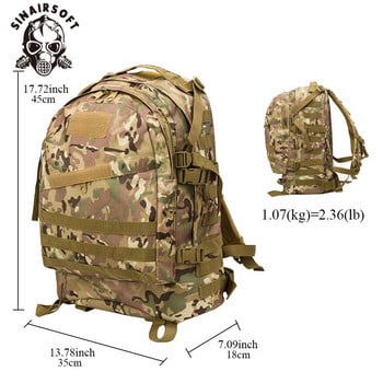 40L 3D Outdoor Sport Military Tactical Climbing Σακίδιο πλάτης ορειβασίας Κάμπινγκ Πεζοπορία Πεζοπορία Σακίδιο ταξιδιού