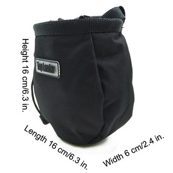 Чанта с тебешир за скално катерене Противоплъзгаща се черна прашка Вдигане на боулдъринг Магнезиев прах Съхранение Противоплъзгащи се торбички с тебешир Магнезиева торба