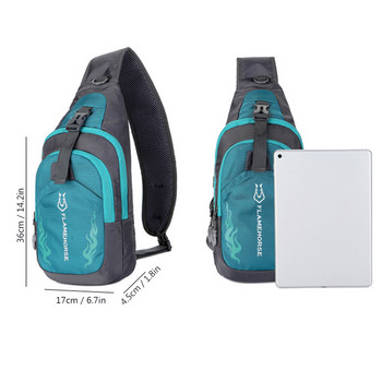 Ανδρικό σακίδιο πλάτης Sling Τσάντα στήθους χιαστί Τσάντα ώμου Ταξιδιωτικό αθλητικό γυμναστήριο Daypack Αδιάβροχη ελαφριά τσάντα στήθους για τρέξιμο