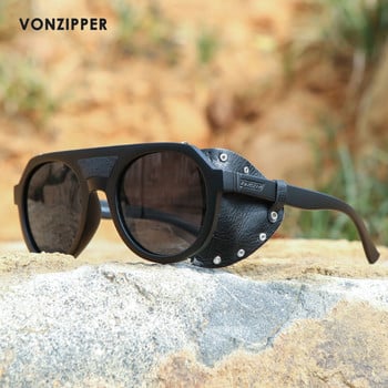 Марка VZ Vonzipper поляризирани слънчеви очила Мъжки SHIELD Frame ROUND Style Eyewear UV400 Спортни слънчеви очила Риболов туризъм шофиране