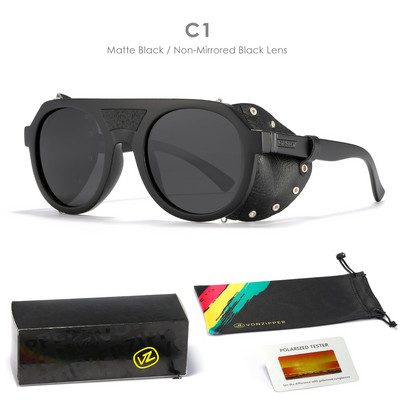 Μάρκα VZ Vonzipper Polarized Ανδρικά γυαλιά ηλίου SHIELD Σκελετός Γυαλιά Στρογγυλού στυλ UV400 Αθλητικά γυαλιά ηλίου Οδήγηση πεζοπορίας για ψάρεμα