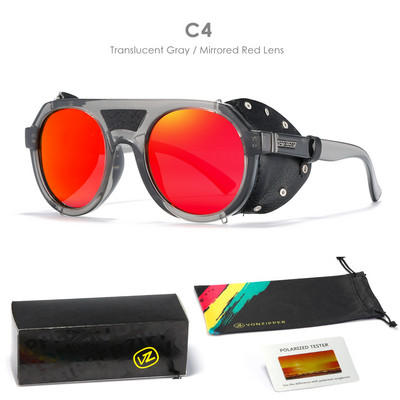 Μάρκα VZ Vonzipper Polarized Ανδρικά γυαλιά ηλίου SHIELD Σκελετός Γυαλιά Στρογγυλού στυλ UV400 Αθλητικά γυαλιά ηλίου Οδήγηση πεζοπορίας για ψάρεμα