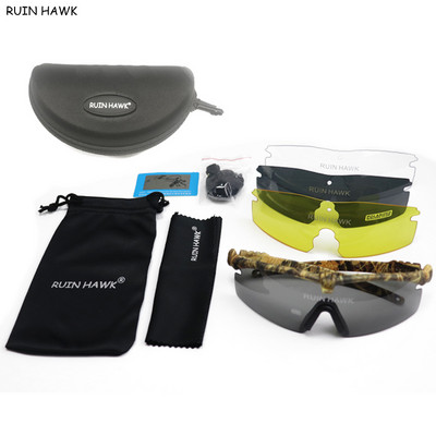 Taktikalised polariseeritud prillid Sõjaväe kaitseprillid Armee päikeseprillid 3 või 4 objektiiviga Meestele tulistavad Airsofti mootorratta matkaprillid