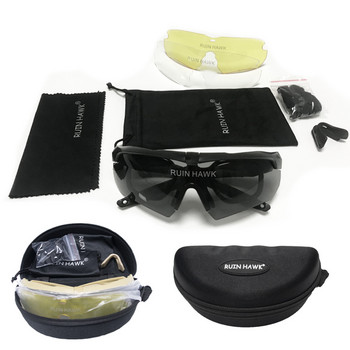 Тактически очила с рамка за късогледство Спортни еърсофт Ловни планински очила Стрелба Военно оборудване Слънчеви очила
