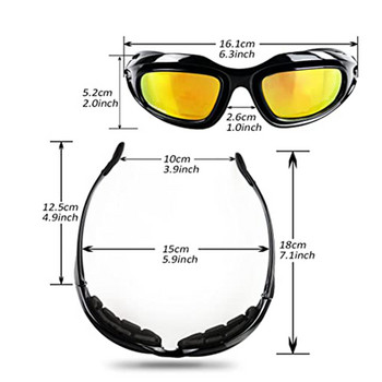 Тактически очила с комплект 4 лещи за спорт на открито Поляризирани слънчеви очила Езда на мотоциклет Риболов Очила за туризъм
