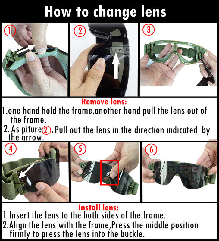Γυαλιά σκοποβολής Airsoft με 3 φακούς εξωτερικού χώρου πεζοπορίας κυνηγιού Αθλητικά αντιανεμικά γυαλιά Tactical Paintball CS Combat